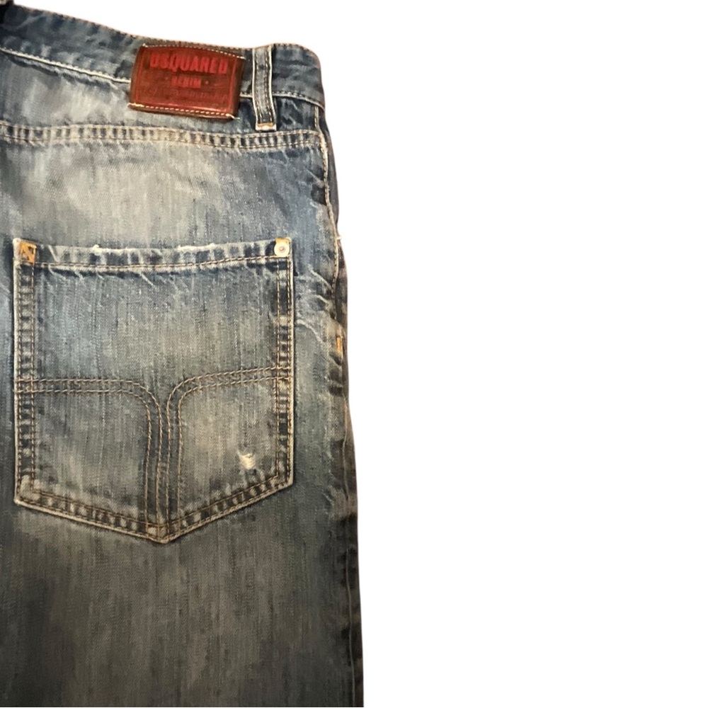 DSQUARED Faded Blue Jean Shorts - Picture 6 of 16